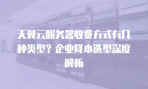 天翼云服务器收费方式有几种类型？企业降本选型深度解析