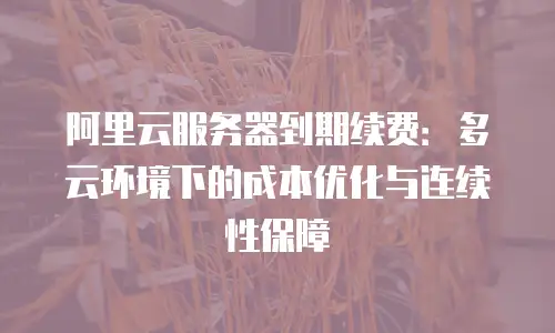 阿里云服务器到期续费：多云环境下的成本优化与连续性保障