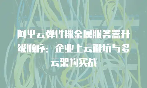 阿里云弹性裸金属服务器升级顺序：企业上云避坑与多云架构实战