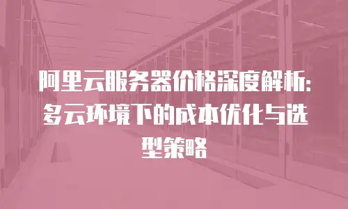 阿里云服务器价格深度解析：多云环境下的成本优化与选型策略