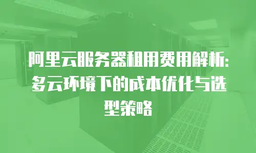 阿里云服务器租用费用解析：多云环境下的成本优化与选型策略