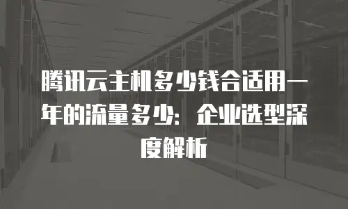 腾讯云主机多少钱合适用一年的流量多少：企业选型深度解析