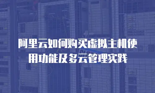 阿里云如何购买虚拟主机使用功能及多云管理实践
