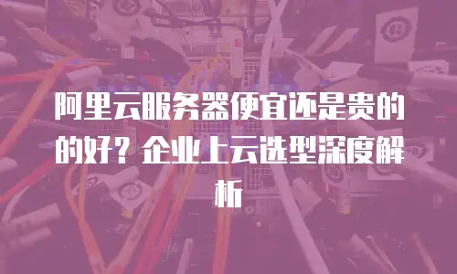 阿里云服务器便宜还是贵的的好？企业上云选型深度解析