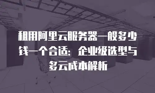 租用阿里云服务器一般多少钱一个合适：企业级选型与多云成本解析