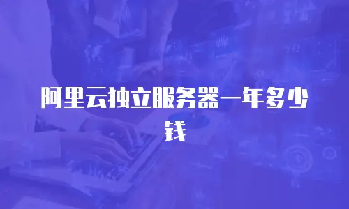 阿里云独立服务器一年多少钱