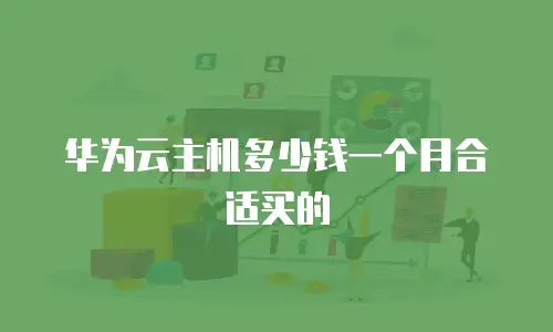 华为云主机多少钱一个月合适买的
