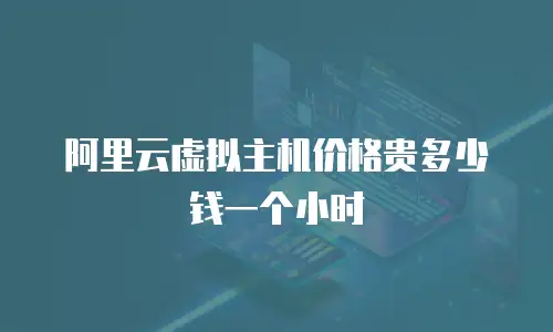 阿里云虚拟主机价格贵多少钱一个小时