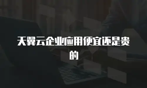 天翼云企业应用便宜还是贵的
