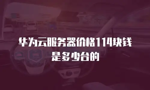 华为云服务器价格114块钱是多少台的