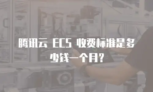 腾讯云 ECS 收费标准是多少钱一个月？