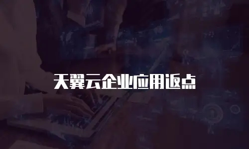 天翼云企业应用返点