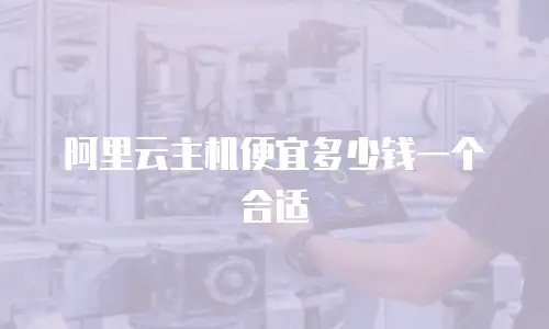 阿里云主机便宜多少钱一个合适