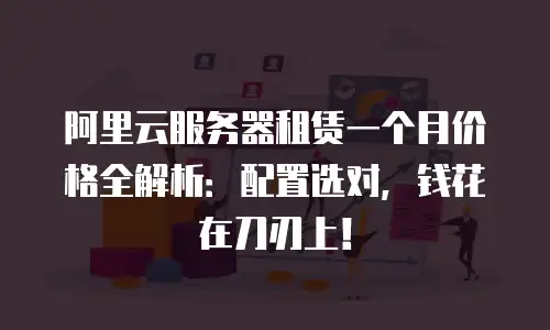 阿里云服务器租赁一个月价格全解析：配置选对，钱花在刀刃上！
