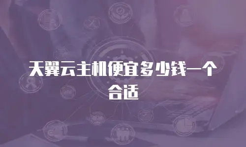 天翼云主机便宜多少钱一个合适