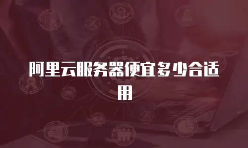阿里云服务器便宜多少合适用