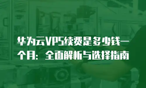 华为云VPS续费是多少钱一个月：全面解析与选择指南