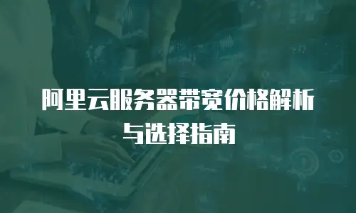 阿里云服务器带宽价格解析与选择指南