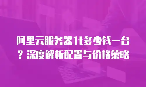 阿里云服务器1t多少钱一台？深度解析配置与价格策略