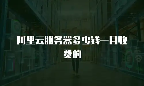 阿里云服务器多少钱一月收费的
