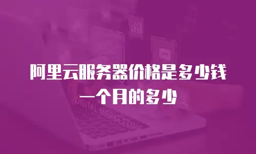 阿里云服务器价格是多少钱一个月的多少