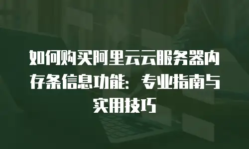 如何购买阿里云云服务器内存条信息功能：专业指南与实用技巧