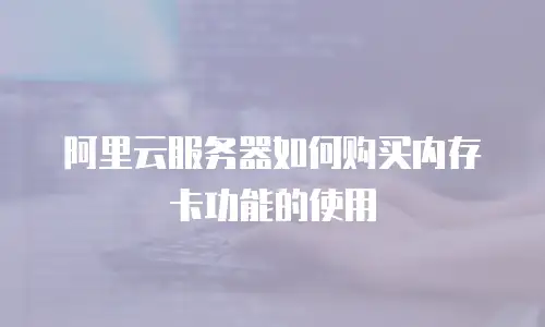 阿里云服务器如何购买内存卡功能的使用