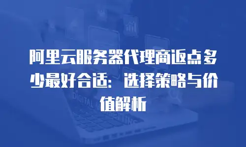 阿里云服务器代理商返点多少最好合适：选择策略与价值解析