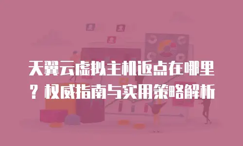 天翼云虚拟主机返点在哪里？权威指南与实用策略解析