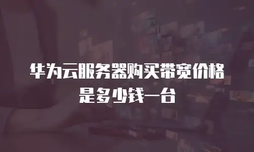 华为云服务器购买带宽价格是多少钱一台
