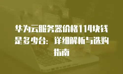 华为云服务器价格114块钱是多少台：详细解析与选购指南