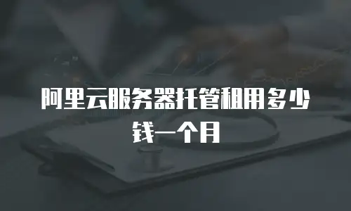 阿里云服务器托管租用多少钱一个月