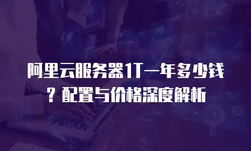 阿里云服务器1T一年多少钱？配置与价格深度解析  