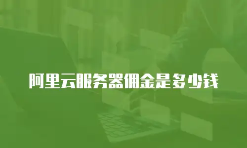 阿里云服务器佣金是多少钱