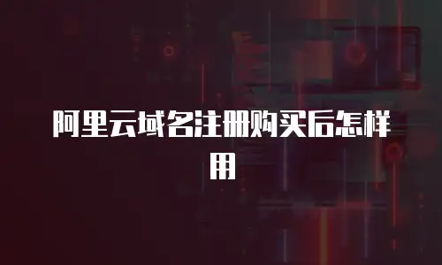 阿里云域名注册购买后怎样用