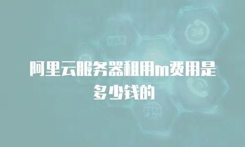 阿里云服务器租用m费用是多少钱的