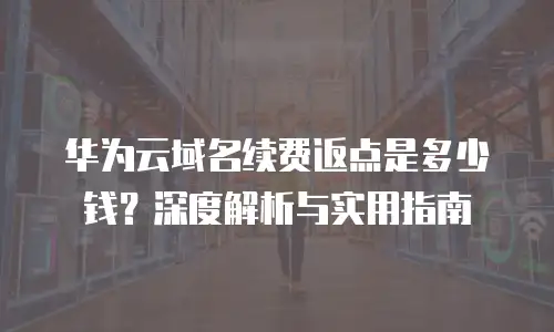 华为云域名续费返点是多少钱？深度解析与实用指南