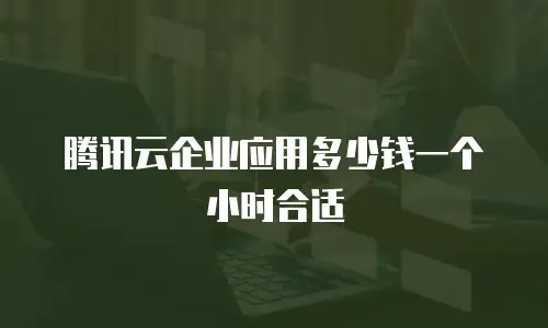 腾讯云企业应用多少钱一个小时合适
