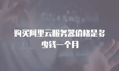 购买阿里云服务器价格是多少钱一个月