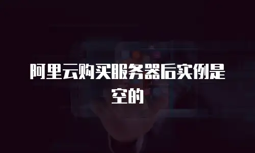 阿里云购买服务器后实例是空的