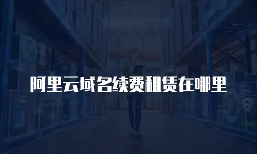 阿里云域名续费租赁在哪里