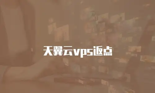 天翼云vps返点