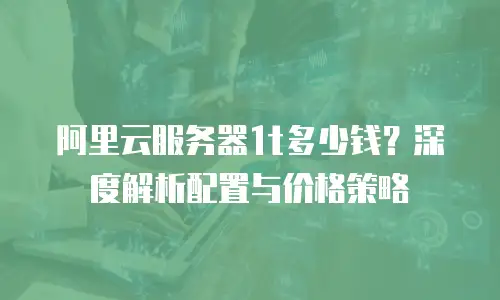 阿里云服务器1t多少钱？深度解析配置与价格策略  