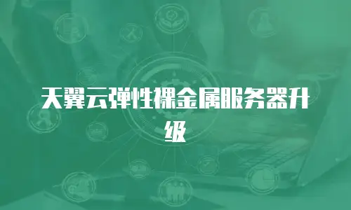 天翼云弹性裸金属服务器升级