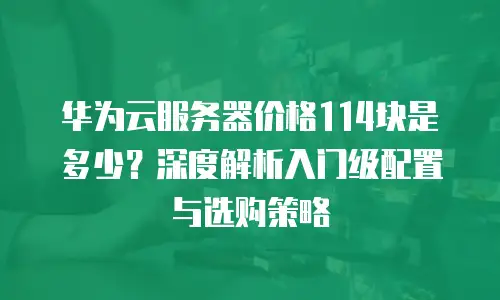 华为云服务器价格114块是多少？深度解析入门级配置与选购策略