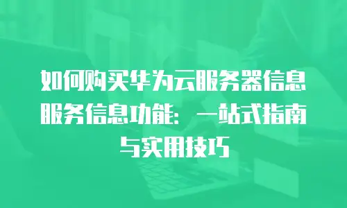 如何购买华为云服务器信息服务信息功能：一站式指南与实用技巧