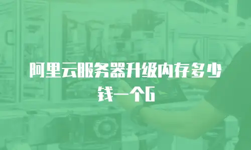 阿里云服务器升级内存多少钱一个G