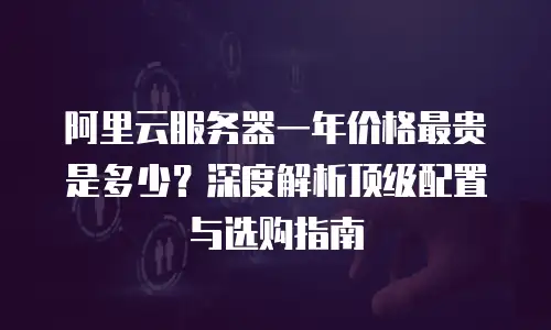 阿里云服务器一年价格最贵是多少？深度解析顶级配置与选购指南