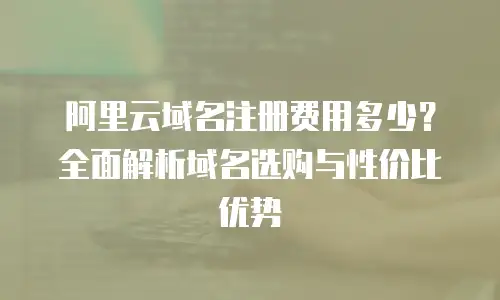 阿里云域名注册费用多少？全面解析域名选购与性价比优势