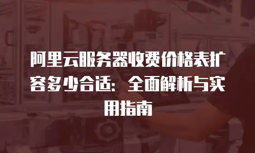 阿里云服务器收费价格表扩容多少合适：全面解析与实用指南